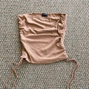 White Fox Boutique camel tube top size XL